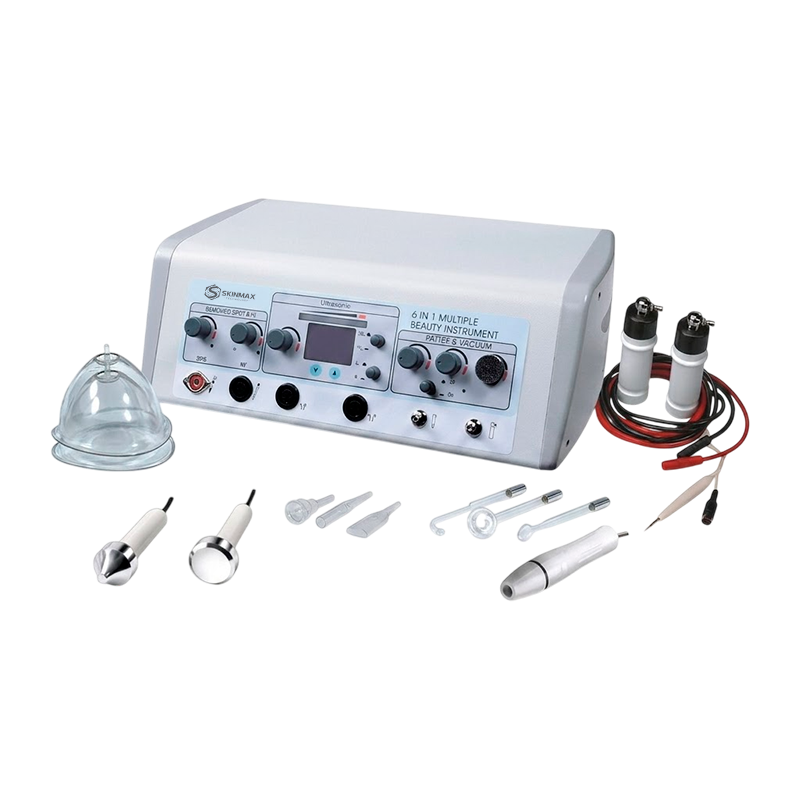 6-in-1 High Frequency Galvanic Facial Vacuum Spray Spa Machine