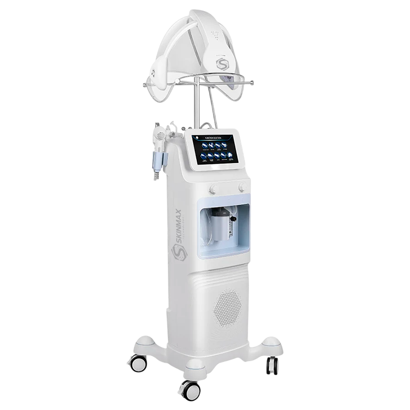 9-in-1 Facial Beauty Machine with Hydra Dermabrasion, LED Light Therapy and Oxygen Sound Mask